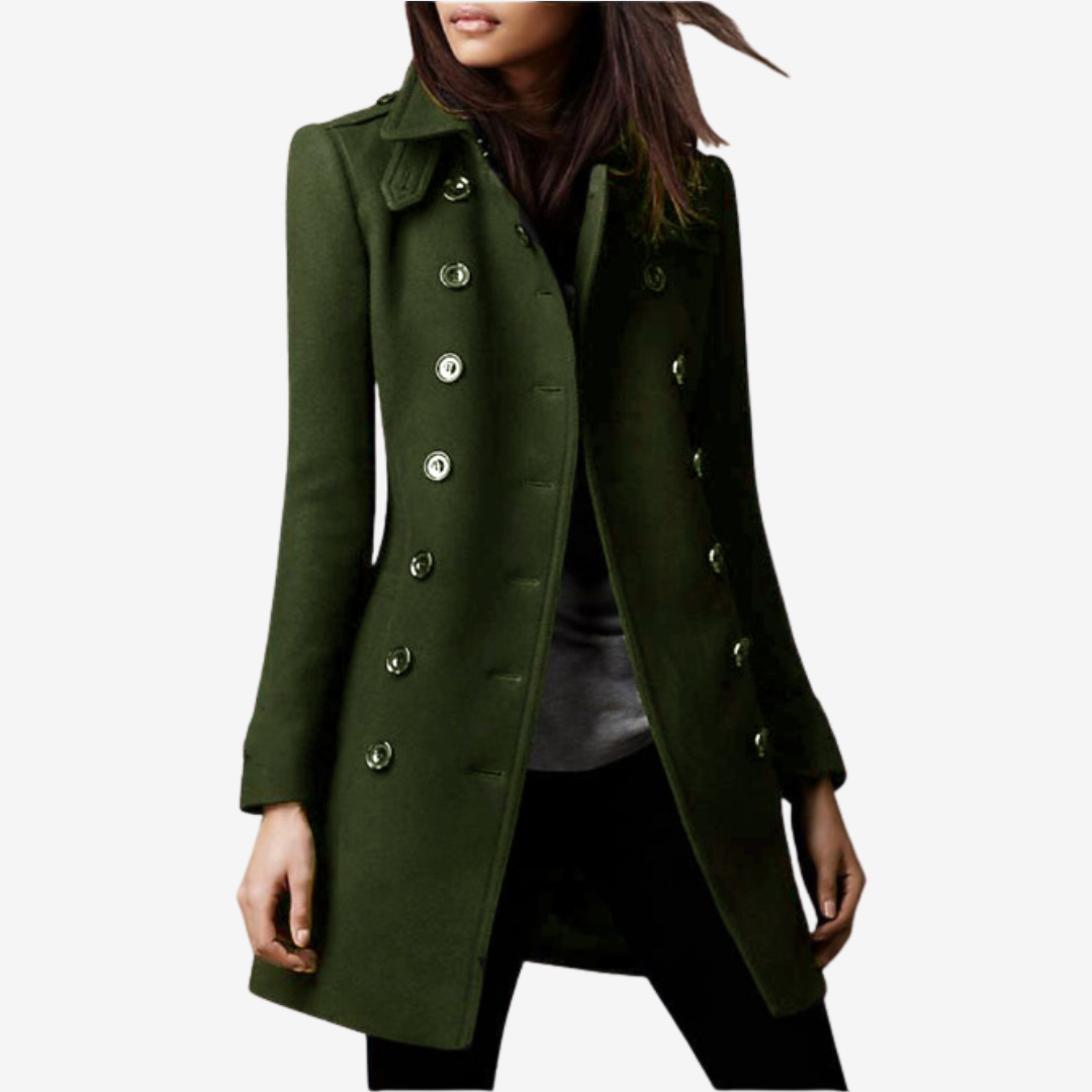 Rosellea Elegant Button-Down Coat