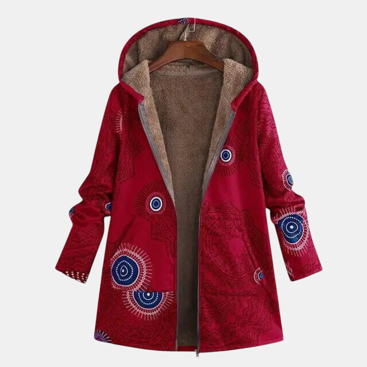 Sage | Tribal Pattern Sherpa Jacket