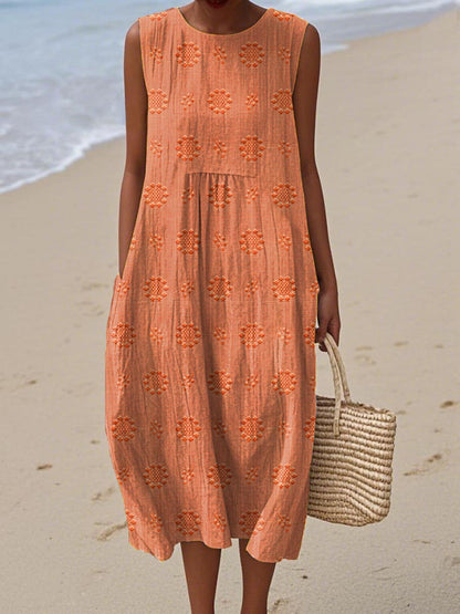 Soraya - Lightweight Sleeveless Cotton Dress with Pockets