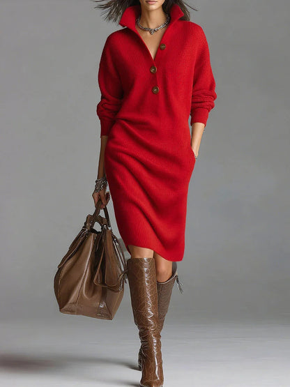 Britt - Chic Ribbed Midi Dress