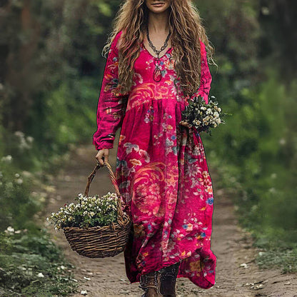 Giana - Vintage Dress with Floral Print