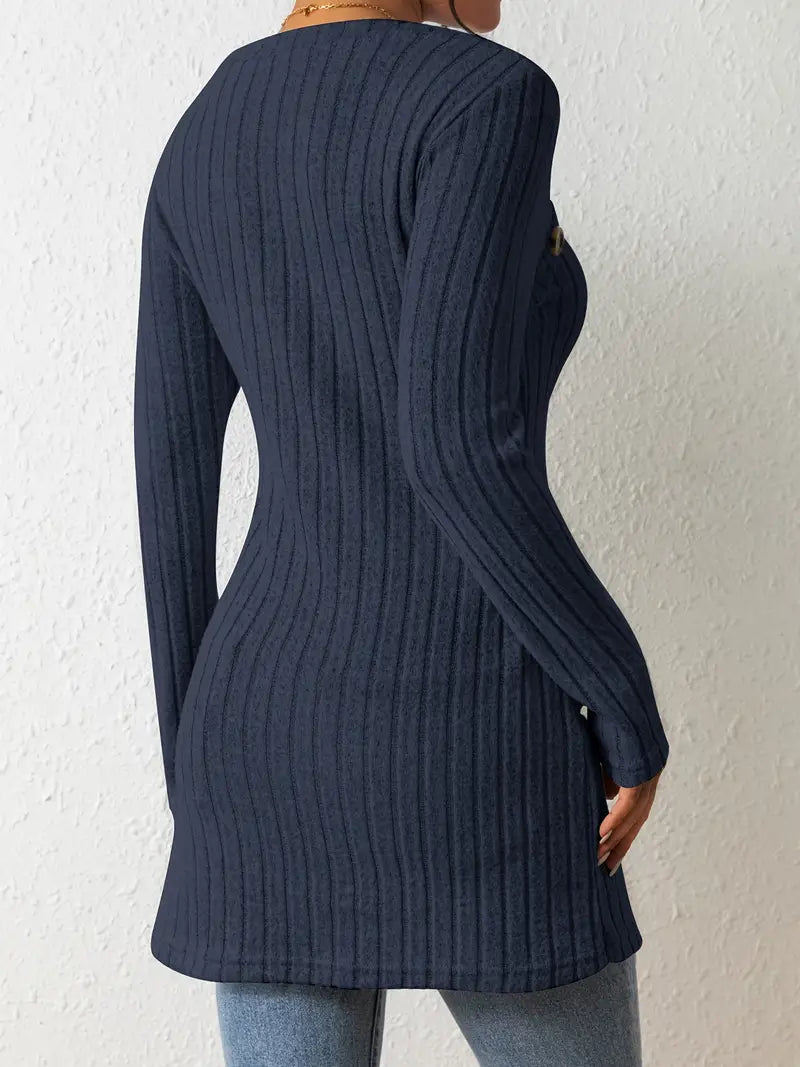 Julia™ - Trendy Ribbed Asymmetrical Top