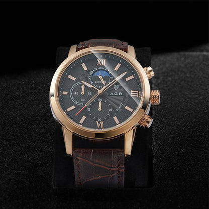 Luxury Quartz Watch Made of Leather