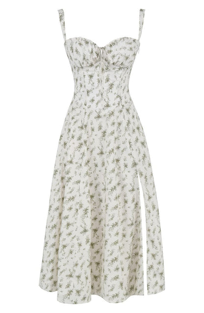 Oakley - Elegant French Style Belted Strap Dress