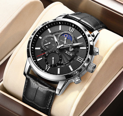 Luxury Quartz Watch Made of Leather