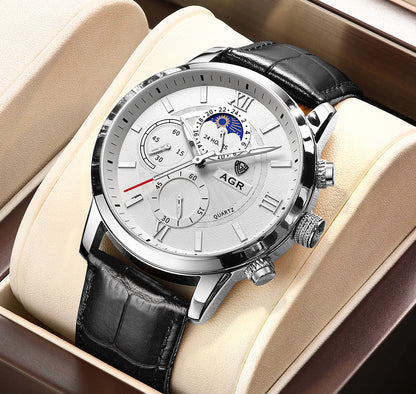 Luxury Quartz Watch Made of Leather