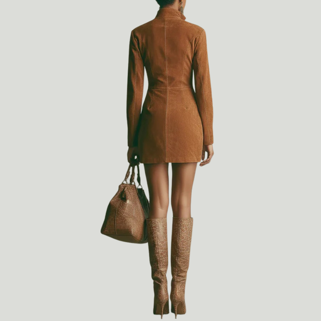 Marion - Suede Zip-Up Dress