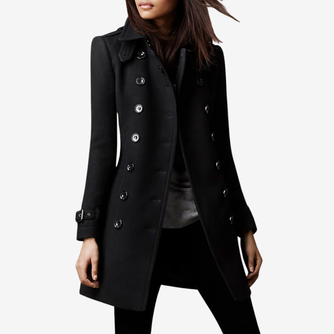Rosellea Elegant Button-Down Coat