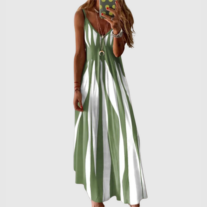 Ariella - Chic Sleeveless Striped Maxi Dress