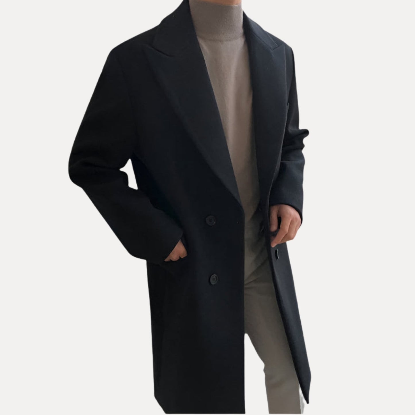 Elegant Lined Coat For Men