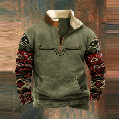 Yellowstone – Fleece Jacket With A Half-Zip For Autumn And Winter