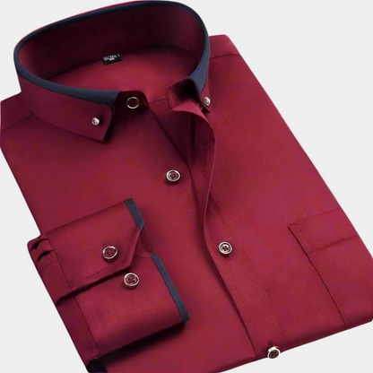 Classic Men's Long-Sleeved Shirt
