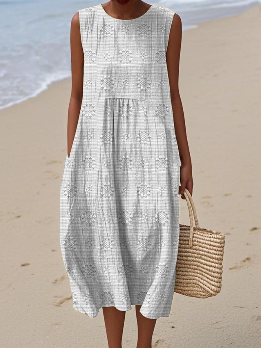 Soraya - Lightweight Sleeveless Cotton Dress with Pockets