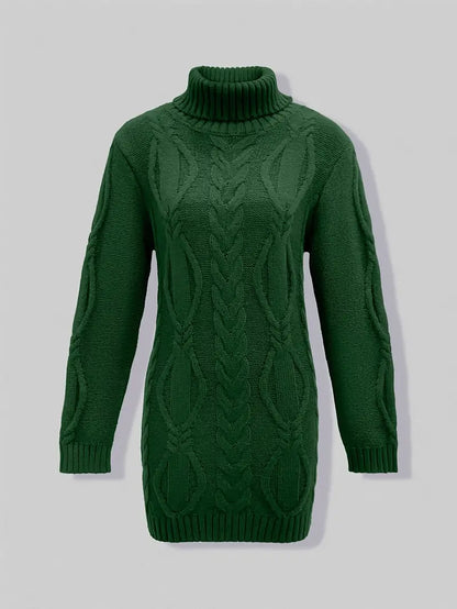 Valéria | Long Winter Cable-Knit Sweater
