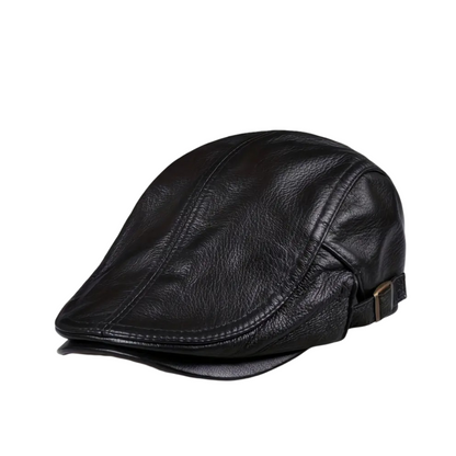 Hanz Leather Flat Cap