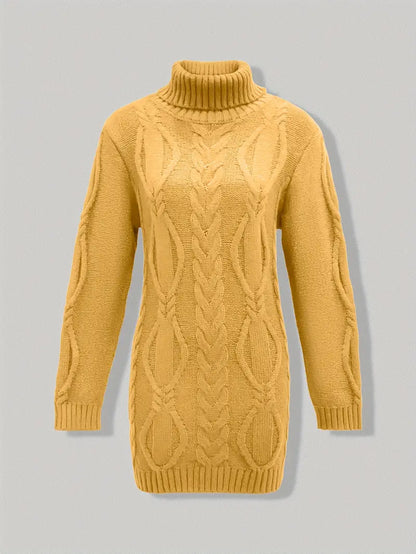 Valéria | Long Winter Cable-Knit Sweater