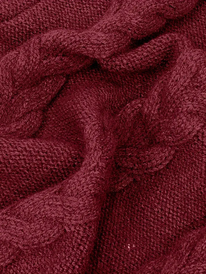 Valéria | Long Winter Cable-Knit Sweater