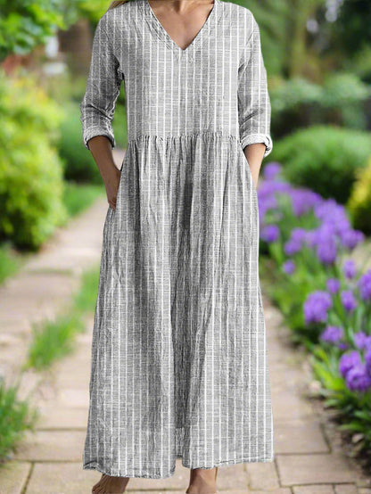 Dabria - Casual Classic Striped Dress