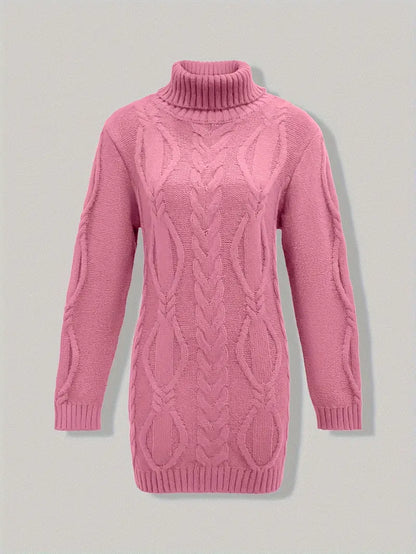 Valéria | Long Winter Cable-Knit Sweater