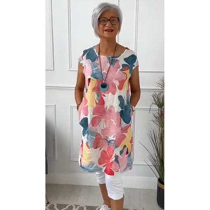 Evelyn - Casual Pocketed Short Sleeve Dress
