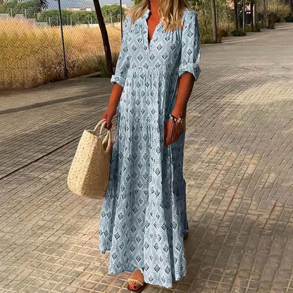 Alexa - Elegant Flowy Boho Maxi Dress