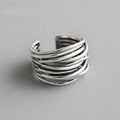 Adjustable Layered 925 Sterling Silver Ring
