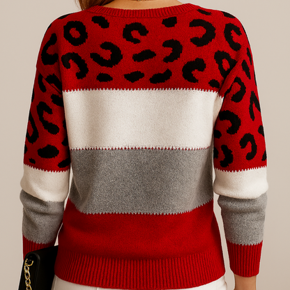 Ophélie - Elegant Leopard Print Sweater