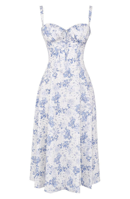 Oakley - Elegant French Style Belted Strap Dress