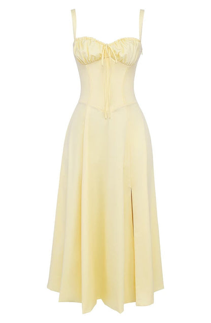 Oakley - Elegant French Style Belted Strap Dress