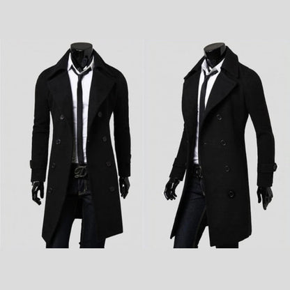 Double-Buttoned Wool Coat