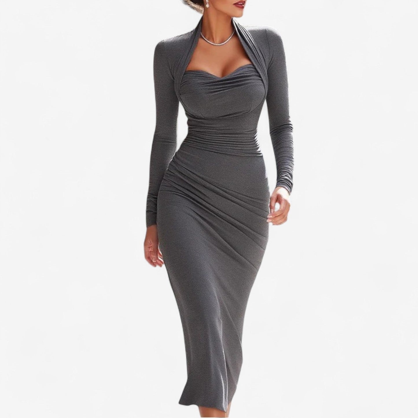 Raphaële Long Fitted Dress