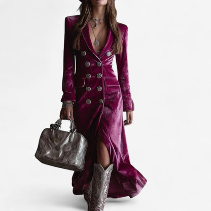 Virginie Velvet Wrap Dress
