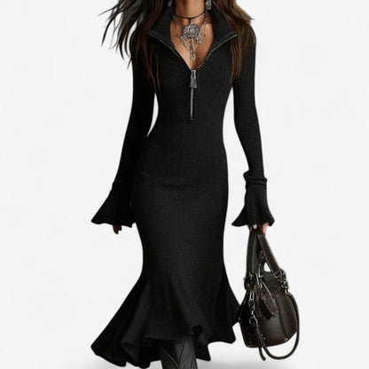 Maud Zip-Neck Dress