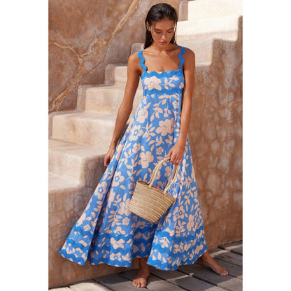 Jovie - Sleeveless Floral Printed Loose Dress