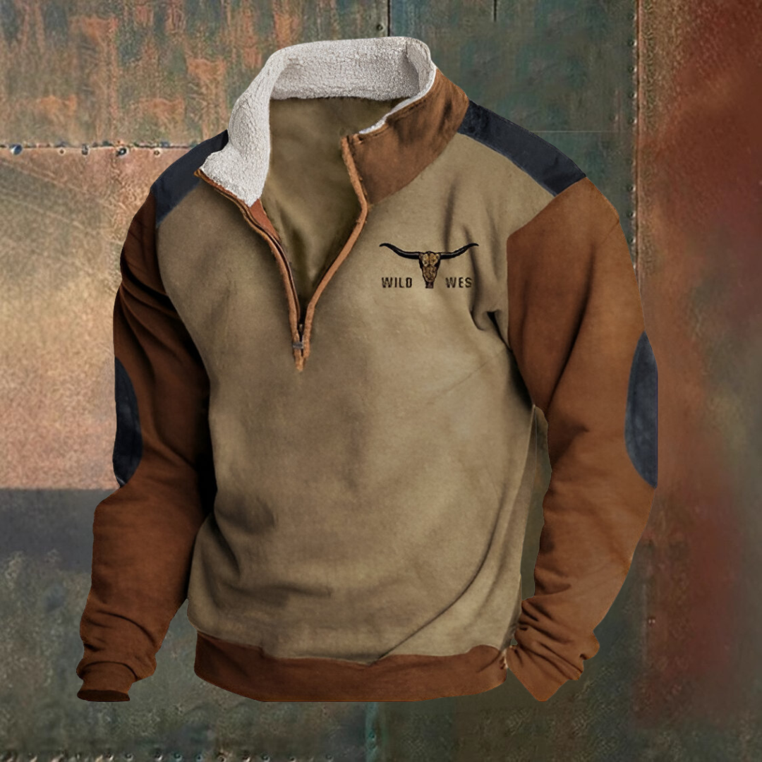 Comfortable Half-Zip Western Style