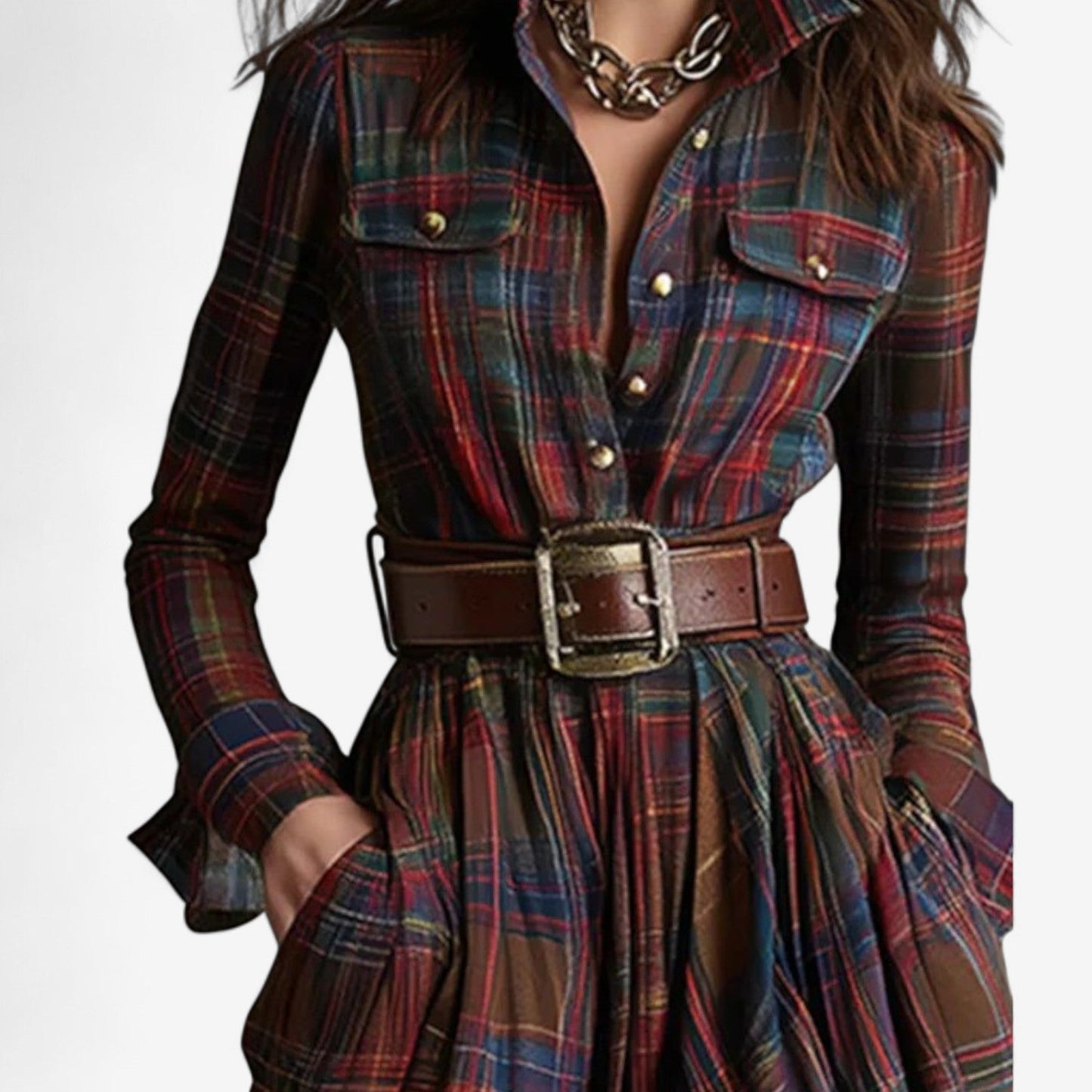 Timeless Checkered Maxi Barboteau