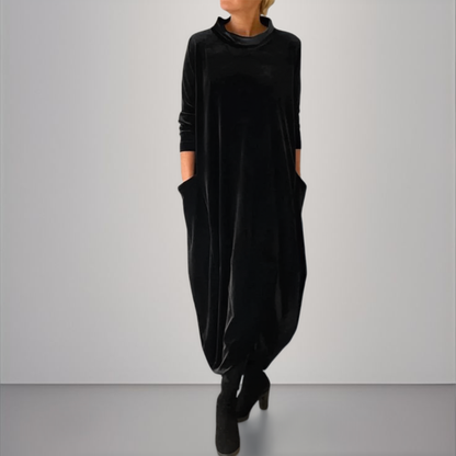Velvet Elegant Maxi Dress