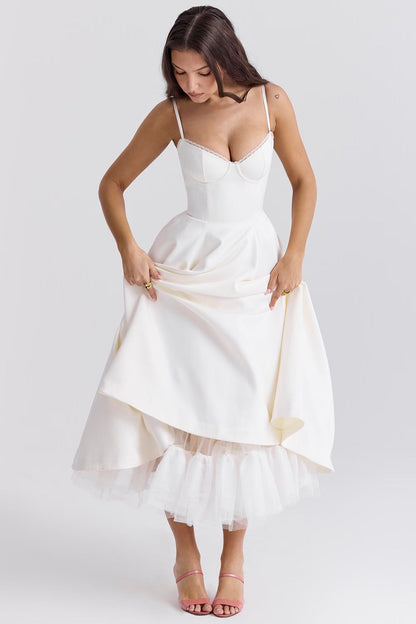 Minerva - Luxury Spaghetti Strap Princess Dress
