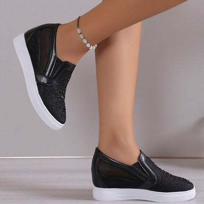 Women's Sneakers With White Crystals