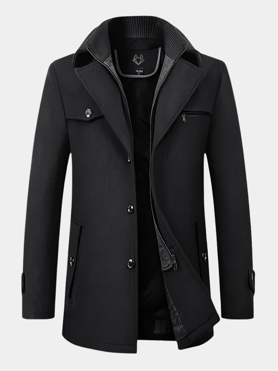 Elegant Structured Coat For Men
