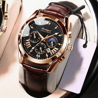 Luxury Watch With Leather Strap