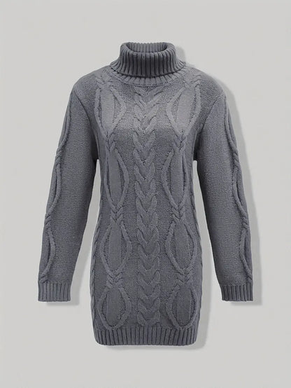 Valéria | Long Winter Cable-Knit Sweater
