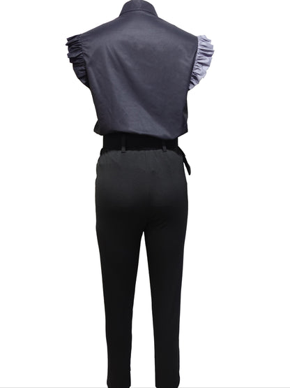 Rainie - Stylish Ruffle-Sleeve Set