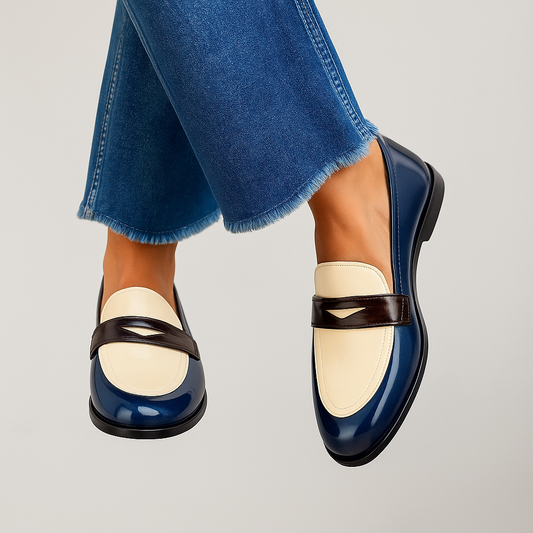 Durable Contrast Loafers for Daily Wear