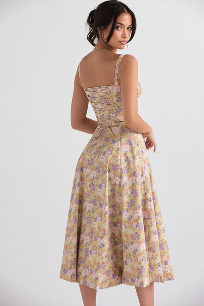 Oakley - Elegant French Style Belted Strap Dress