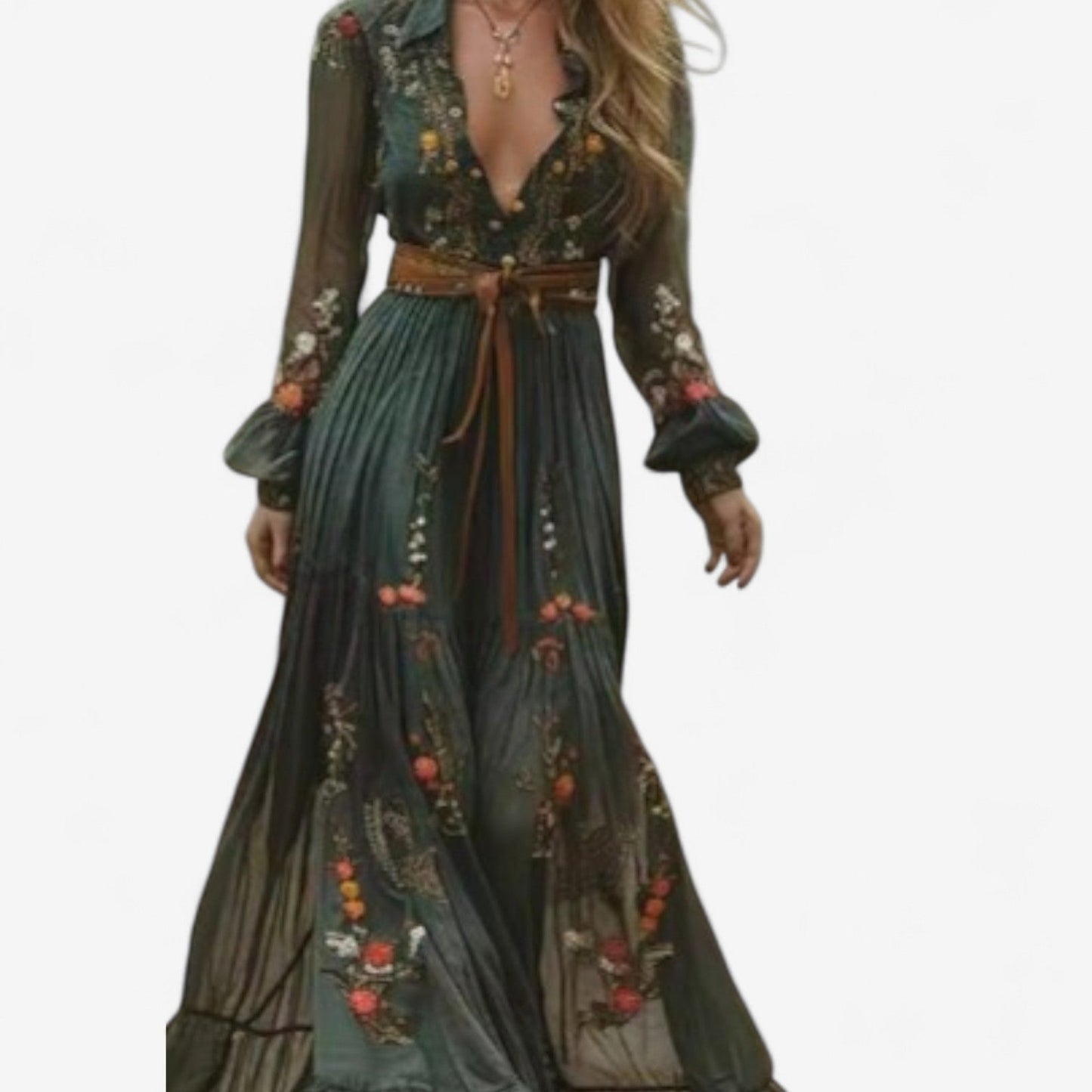Rachel Embroidered Maxi Dress