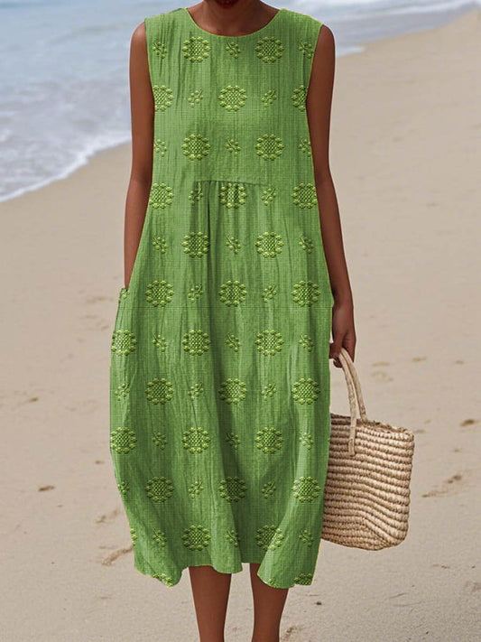Soraya - Lightweight Sleeveless Cotton Dress with Pockets