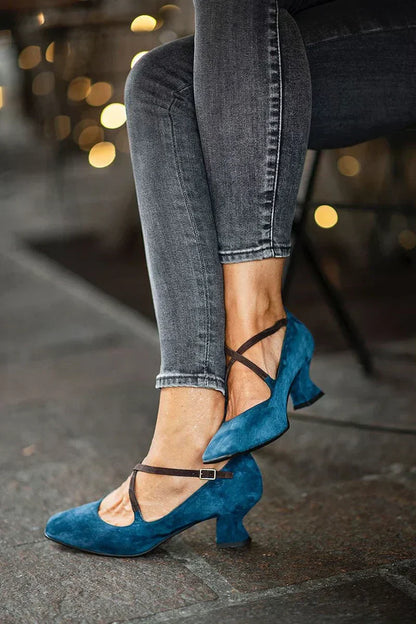 Amber | Elegant Strap Mid-Heels