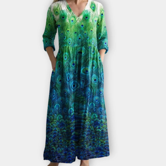Skye - Bohemian Grace V-Neck Dress