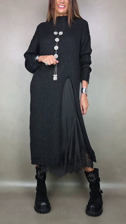Laluna Long Sweater with Dress